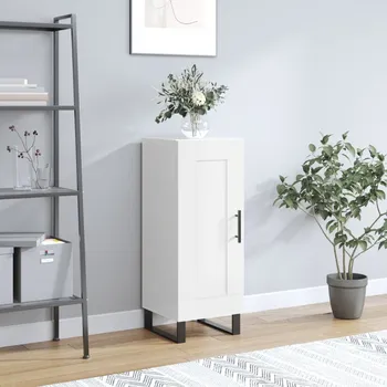 přebalovací pult a komoda Příborník bílý s vysokým leskem 34,5x34x90 cm kompozitní dřevo Bílá830470