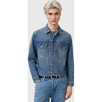 Pánská větrovka Bavlněná džínová bunda AllSaints EXILE M030OC modrá 55X, vel. M