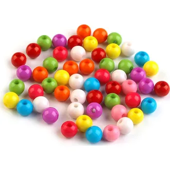 Korálek Plastové korálky Color mix Ø7 mm Varianta: mix, Balení: 20 g