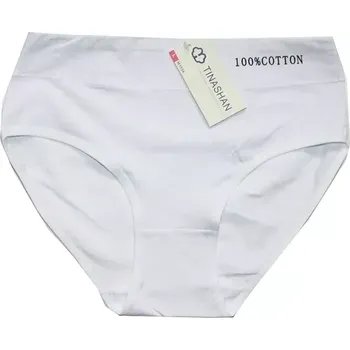 Dámské kalhotky do pasu 100% bavlna M1534 bílá 598-25