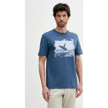 Bavlněné tričko BOSS Orange 50539187 námořnická modř 59X, vel. L