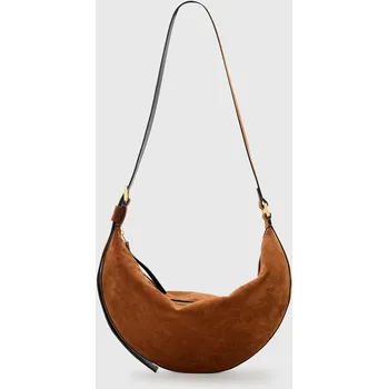 Kabelka Semišová kabelka AllSaints HALFMOON W337XC hnědá 88X, vel. ONE SIZE