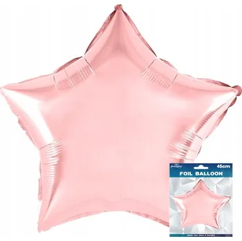 Balónek FÓLIOVÝ BALÓNEK HVĚZDA ROSE GOLD DEKORACE NA NAROZENINOVOU OSLAVU 3D