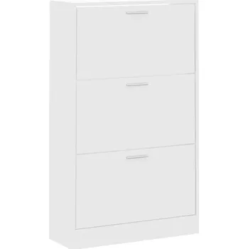 Botník Botník, bílá, 63x24x103 cm, dřevěný materiál