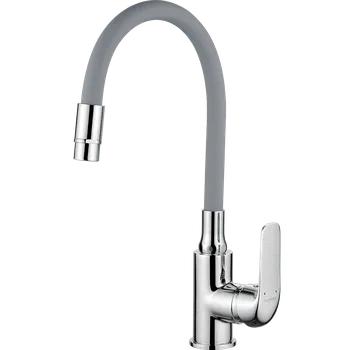Vodovodní baterie Kuchinox Stojánková dřezová baterie ELZA s flexibilní 2funkční výpustí Chrom/šedá