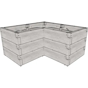 Vyvýšený záhon LANITPLAST Vyvýšený záhon JUWEL TIMBER ERGOLINE L LG3176