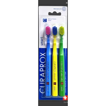 Zubní kartáček Curaprox CS Smart 7600 Ultrasoft 3 ks Barva: žlutá + modrá + zelená
