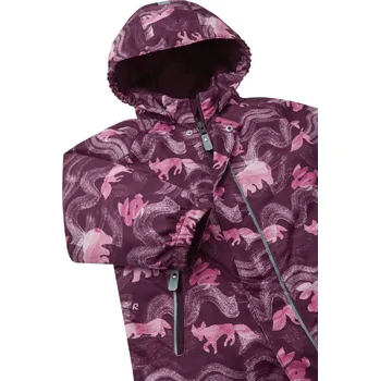 dívčí zimní kombinéza Dětská membránová zimní kombinéza Reima Puhuri 5100116B-4961 deep purple - vel. 86, 92,98 - 98 (3 roky)