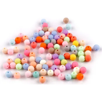 Korálek Plastové korálky matné, pogumovaný povrch Ø6 mm Varianta: mix, Balení: 20 g