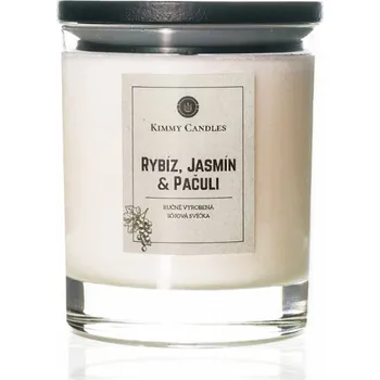 Svíčka KimmyCandles.cz Sójová svíčka Rybíz, Jasmín & Pačuli