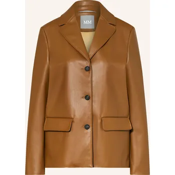 Dámské sako Mm By Max Mara Dámský Blejzr Albatro V Koženém Vzhledu,...
