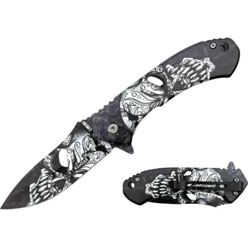 kapesní nůž Kandar Skull Black/White skládací nůž