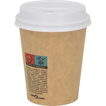 Papírové víčka na kávu Ø80 mm 8oz 1000 pcs bílé plast Bílá 4102803