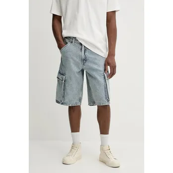 Pánské kraťasy Džínové šortky Levi's 478 BAGGY CARGO SHORTS pánské, modrá barva, 001GU 50X, vel. 32