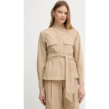 Dámská bunda Bavlněná košilová bunda Weekend Max Mara 2515041013600 béžová 80X, vel. 34