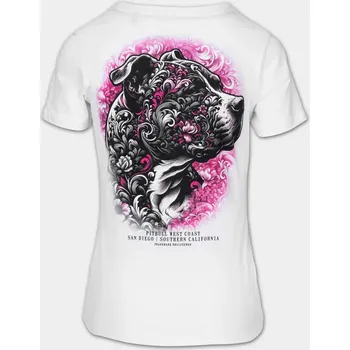 Dámské oblečení PitBull West Coast Dámské triko TATTO - bílé - PWC_TATTO_WHT Velikosti: S