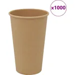 Papírové kelímky na kávu 1000 pcs 16oz 400ml hnědé Hnědá4102797