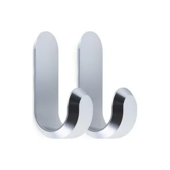 Věšák Věšák Curve Mini Hooks – set 2 ks silver - výprodej
