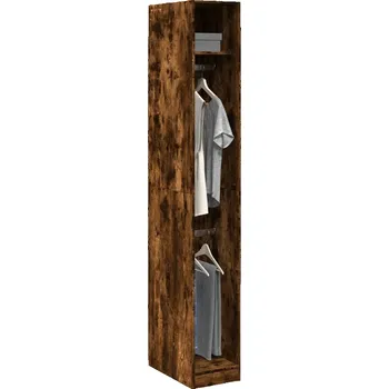 Příborník do zásuvky Šatní skříň kouřový dub 30 x 50 x 200 cm kompozitní dřevo Hnědá 3307778