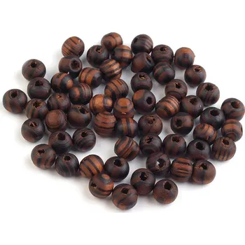 Korálek Dřevěné korálky Strip Ø8 mm Varianta: 4 borovice tmavá, Balení: 10 g