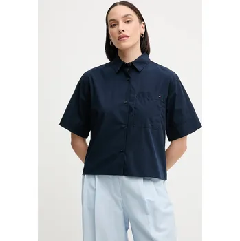 Dámská košile Bavlněná košile Tommy Hilfiger WW0WW44717 námořnická modř 59X, vel. 40