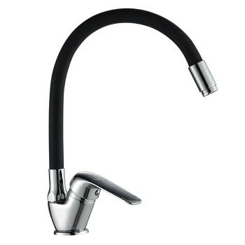 Vodovodní baterie Kuchinox Stojánková dřezová baterie ELZA s flexibilní výpustí F Chrom/černá