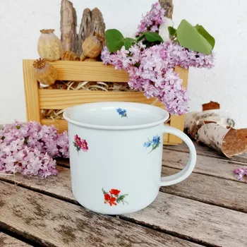 TINA hrnek 380 ml, házenka, Český porcelán Dubí (Porcelánový hrnek 2. jakost)