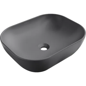 Mexen Rosa umyvadlo na desku 50 x 40 cm, tmavě šedá mat - 21095071 Koupelnové umyvadla