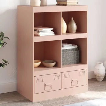 Dětsný nábytek Highboard růžový 67 x 39 x 95 cm ocel Růžová841800