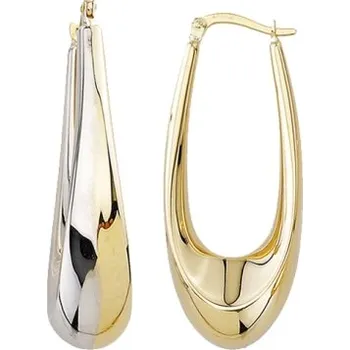 Náušnice Luxur, Velké náušnice Elega, kombinované zlato, 585-14-3-2416.2ZB0.0.00.000.62