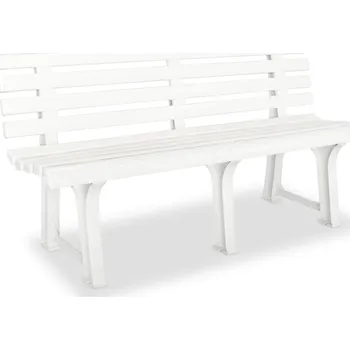 Zahradní lavice Zahradní lavice 145,5 cm plastová bílá Bílá43583
