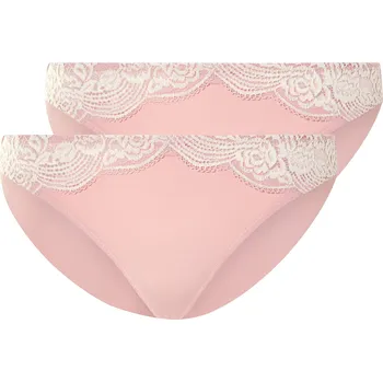 Kalhotky esmara® Dámské kalhotky s krajkou, 2 kusy (světle růžová, L(44/46))
