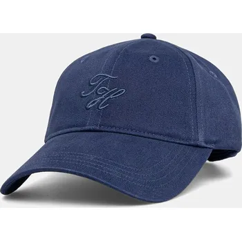 Čepice Bavlněná baseballová čepice Tommy Hilfiger tmavomodrá barva, s aplikací, AW0AW17489 59X, vel. ONE SIZE