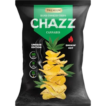 Čokoláda CHAZZ Bramborové chipsy s konopným semínkem a jalapeňo 90 g