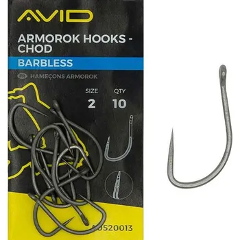 Rybářský háček Avid Carp Háčky Armorok Hooks Chod Barbless Velikost: 8