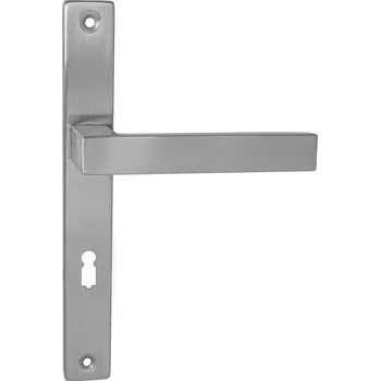 Dveřní kování MP kování MP-Quadra-USH Provedení: otvor pro obyčejný klíč BB, Povrch: nerez broušená - BN, Rozteč: 72