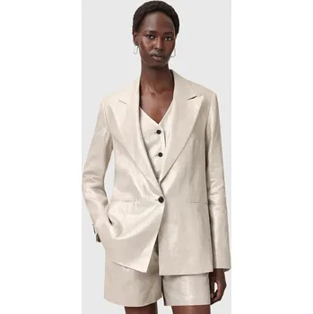 Dámské sako Plátěné sako AllSaints AVERIE W067QC stříbrná SLV, vel. 38