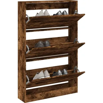 Botník Botník kouřový dub 80 x 21 x 125,5 cm kompozitní dřevo Hnědá839928