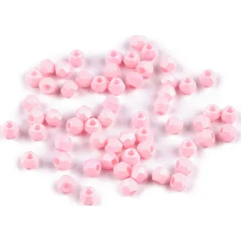 Korálek Skleněné korálky broušené Ø4 mm Varianta: 3 růžová sv., Balení: 5 g