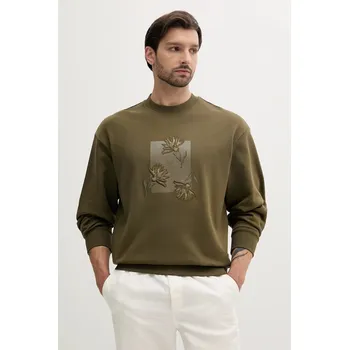 Pánská mikina Bavlněná mikina BOSS 50537683 zelená 79X, vel. L