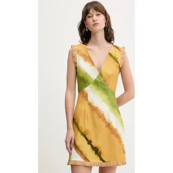 Dámské oblečení Lněné šaty Never Fully Dressed NFDDR1962 žlutá 18X, vel. L