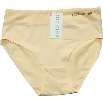 Dámské kalhoty Dámské kalhotky do pasu 100% bavlna M1534 okrová