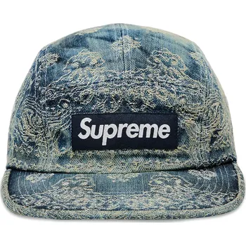 Kšiltovka Supreme Bandana Jacquard Denim Camp Cap Blue Velikost: ONE SIZE