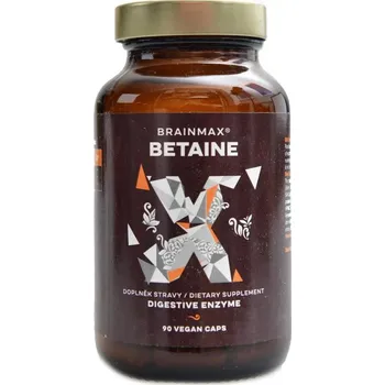Doplněk stravy BrainMax Betaine HCl a hořec žlutý 700mg 90 kapslí