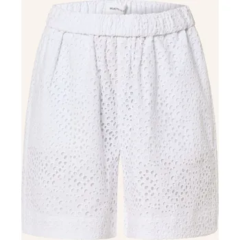 Dámské kraťasy Selected Femme Dámské Šortky Z Děrované Krajky, bílá, 40