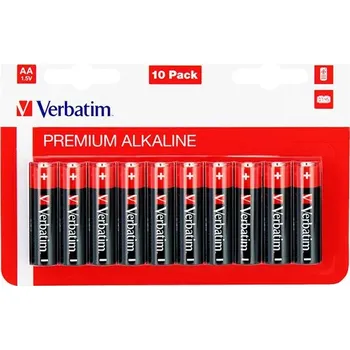 Článková baterie Baterie alkalická, AA, 1.5V, Verbatim, blistr, 10-pack, 49875