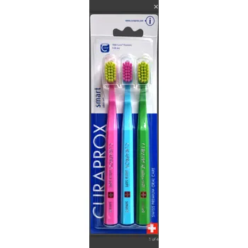 Zubní kartáček Curaprox CS Smart 7600 Ultrasoft 3 ks Barva: růžová + modrá + zelená