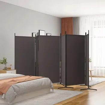 Paraván VidaXL 350271 6panelová Paraván 520 x 180 cm hnědá