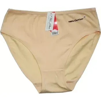 Dámské kalhoty Dámské kalhotky 100% bavlna do pasu žebrované M401A čoko 598-17