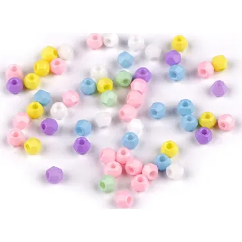 Korálek Skleněné korálky broušené Ø4 mm Varianta: 7 multikolor, Balení: 5 g